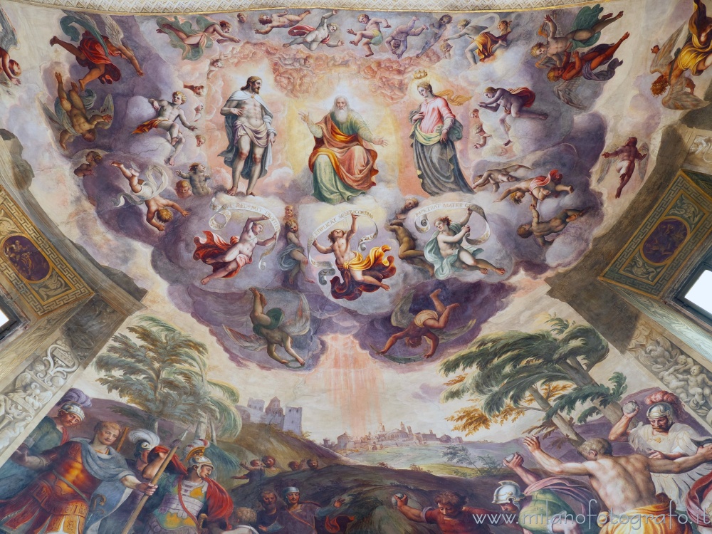 Vimercate (Monza e Brianza, Italy) - Heavenly vision of Saint Stephen in the Church of Santo Stefano 